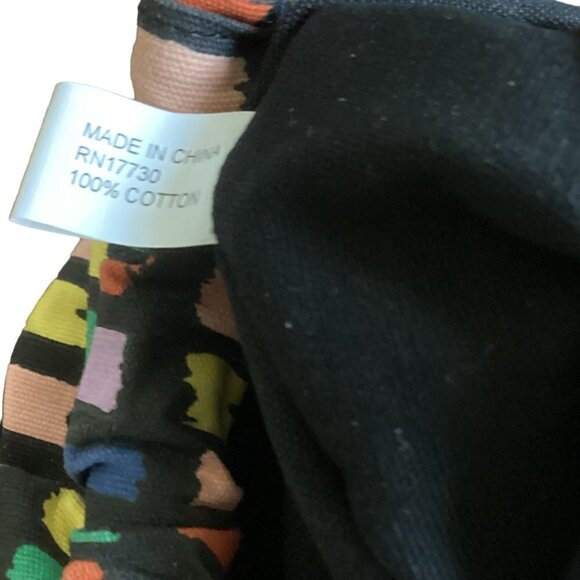 Colorful Small Hobo Tote Beach Bag 100% Cotton Canvas 155C - Picture 6 of 6